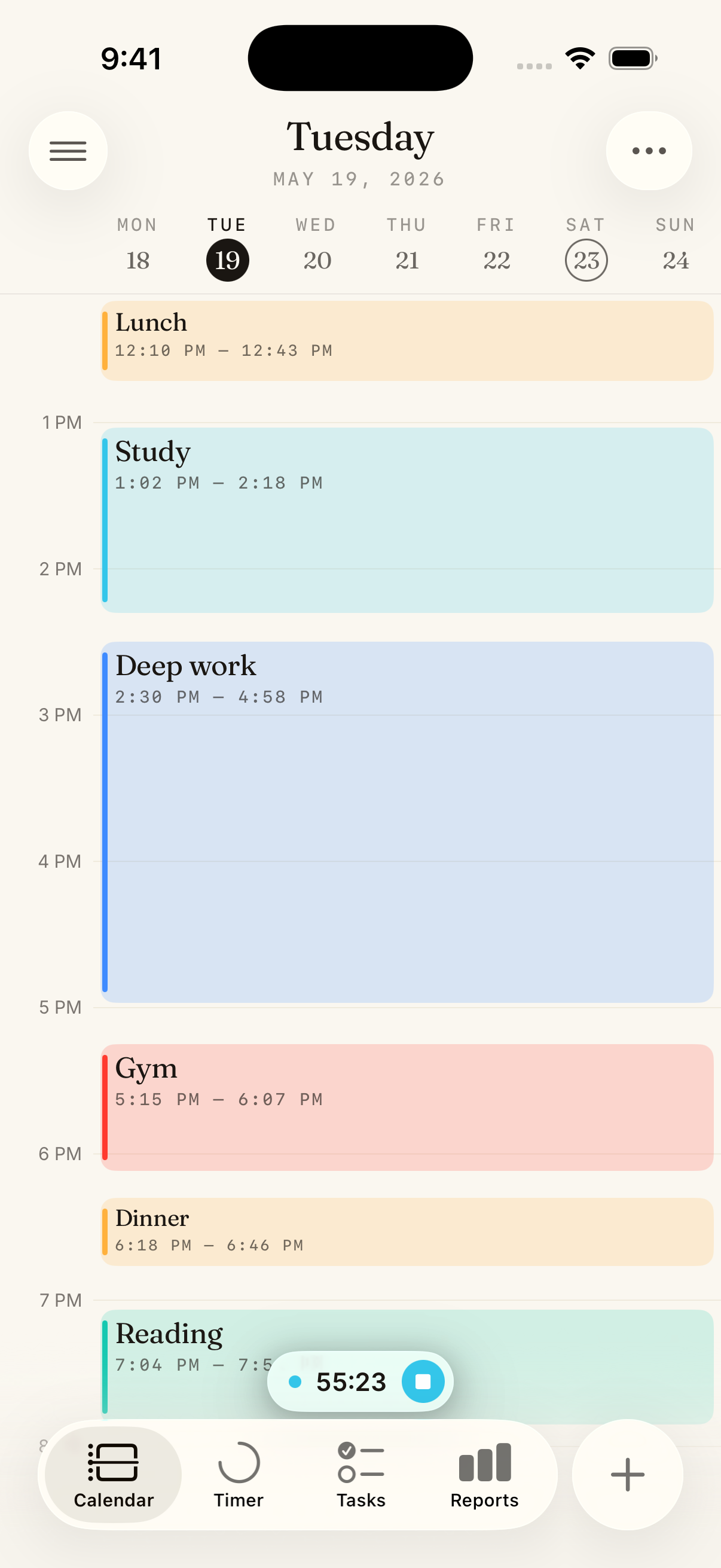 Calendar day view